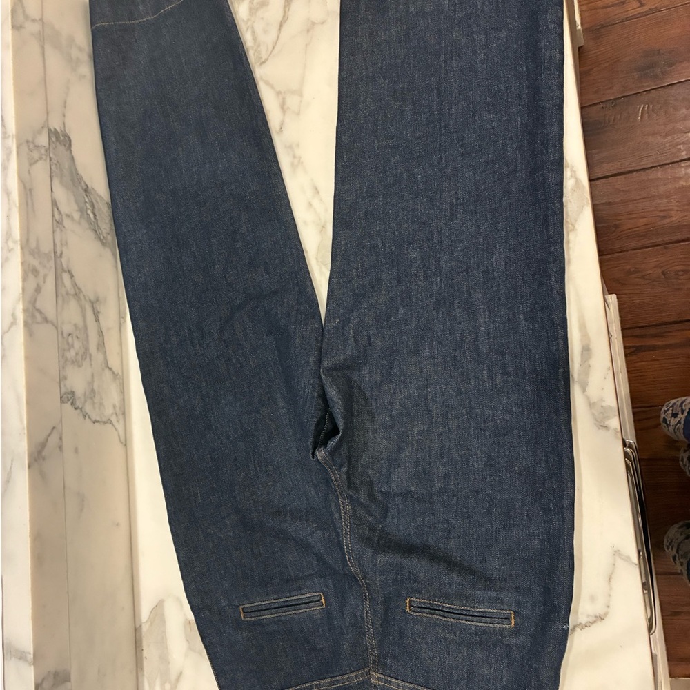 Scanlan Theodore Dark Blue Cropped Wide-Leg Jeans - Picture 4 of 12